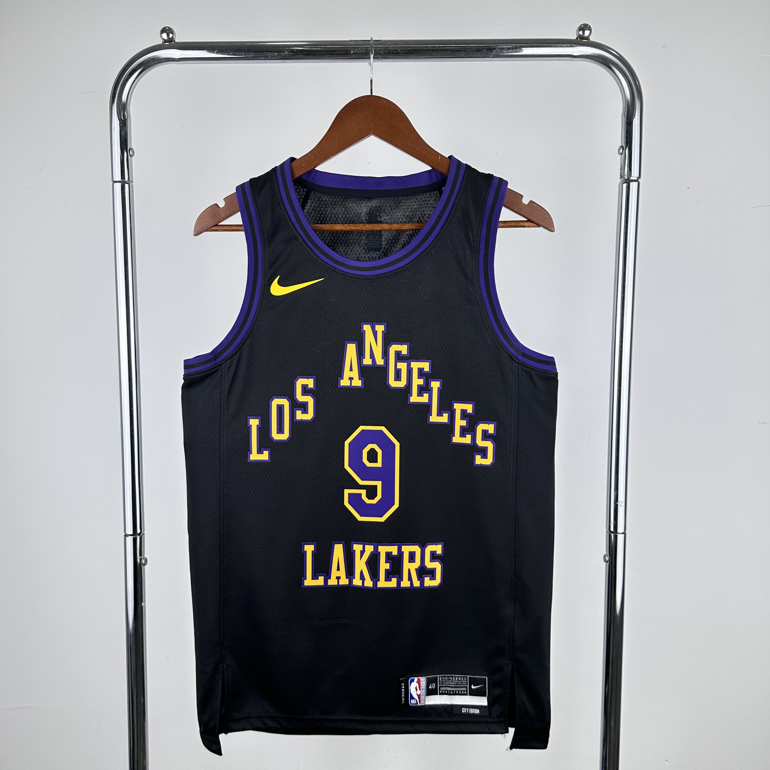 Youth Los Angeles Lakers 9 James JR. Stitched black style 2 NBA 2024 Jersey